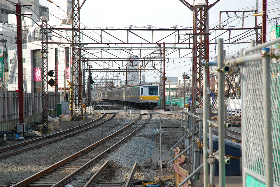 青い線